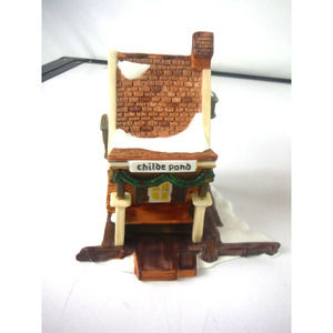 Lot Of Two Dept 56 Houses Train Lighted Station Working Light Childe Pond